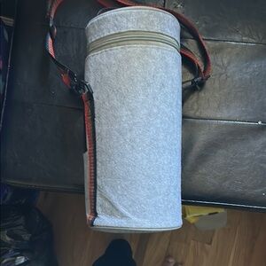 Gray Cylinder Shoulder Bag